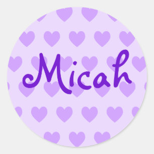 Sticker Rond Micah en violet