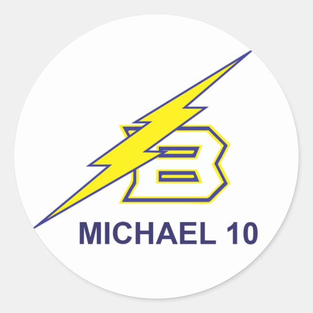 STICKER ROND MICHAEL 10 (Devant)