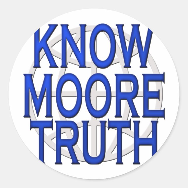 Sticker Rond Michael Moore Sait ! Support SiCKO (Devant)
