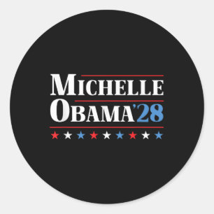 Sticker Rond Michelle Obama 2028 pour le président