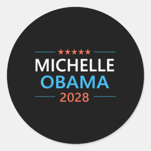 Sticker Rond Michelle Obama 2028 Pour L'Élection Du Président D