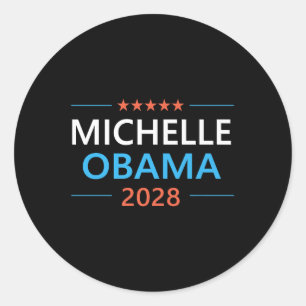Sticker Rond Michelle Obama 2028 Pour L'Élection Du Président D