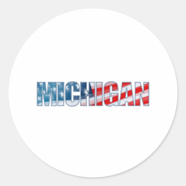 Sticker Rond Michigan (Devant)
