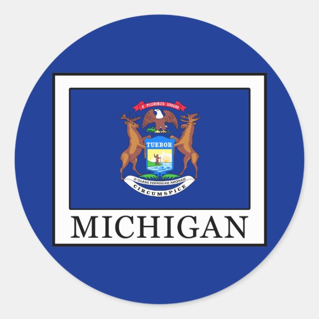 Sticker Rond Michigan (Devant)