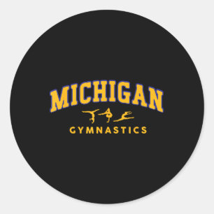 Sticker Rond Michigan Gymnastique gymnaste T-shirt acrobatique.
