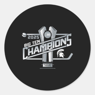 Sticker Rond Michigan State Spartans Hockey sur glace masculin