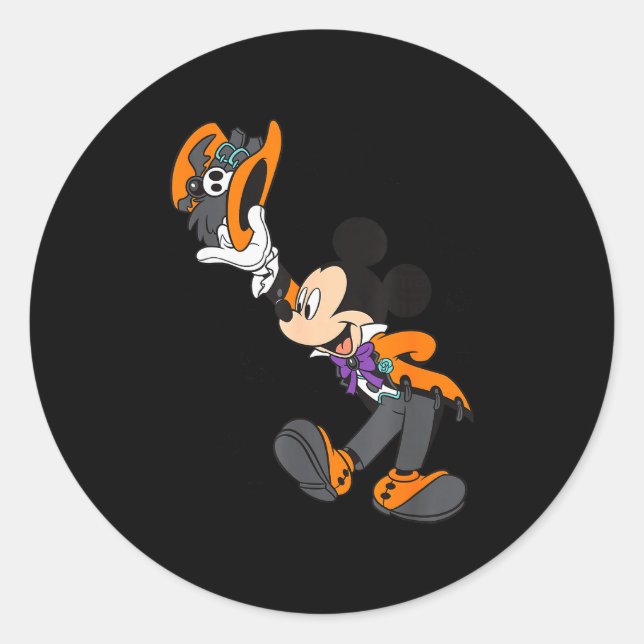Sticker Rond Mickey And Friends Halloween Costume  (Devant)