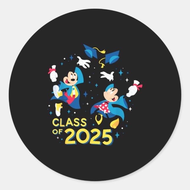 Sticker Rond Mickey & minnie mouse promotion de 2025 (Devant)