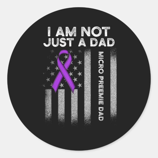 Sticker Rond Micro Preemie Nicu New Dad Think Premature Birth  (Devant)