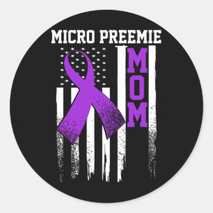 Sticker Rond Micro Preemie Nicu Nouvelle maman Naissance prémat