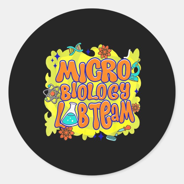 Sticker Rond Microbiologie Lab Team Week 2025 Mystery Science (Devant)
