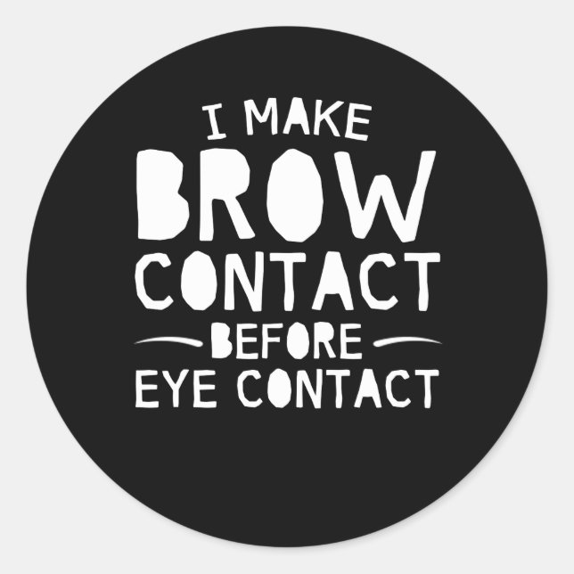 Sticker Rond Microblading Eyebros Contact avant l'oeil (Devant)