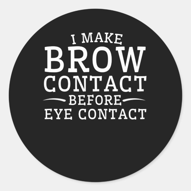 Sticker Rond Microblading Eyebrow Faire Brow Contact (Devant)