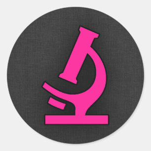 Sticker Rond Microscope de roses indien