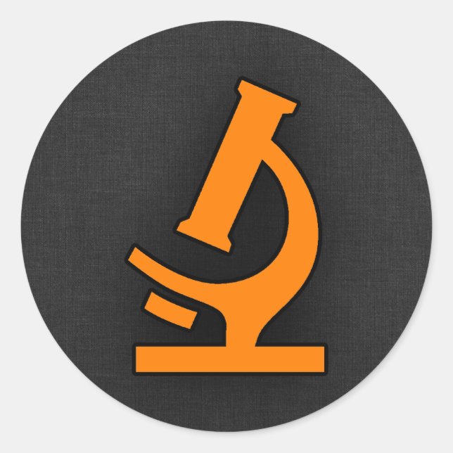 Sticker Rond Microscope orange (Devant)