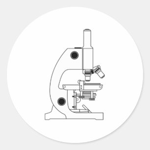 Sticker Rond Microscope scientifique