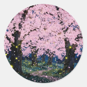 Sticker Rond Midnight Bloom -