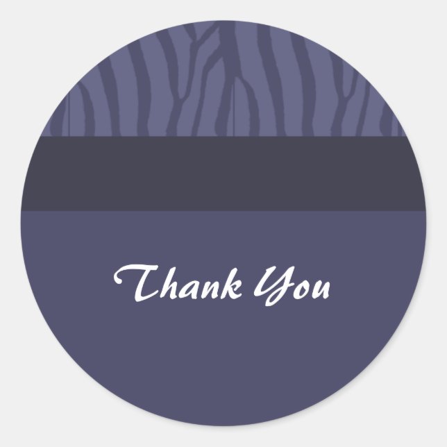 Sticker Rond Midnight Purple Merci (Devant)
