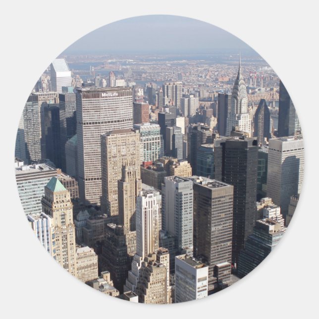 Sticker Rond Midtown, New York, États-Unis. (Devant)