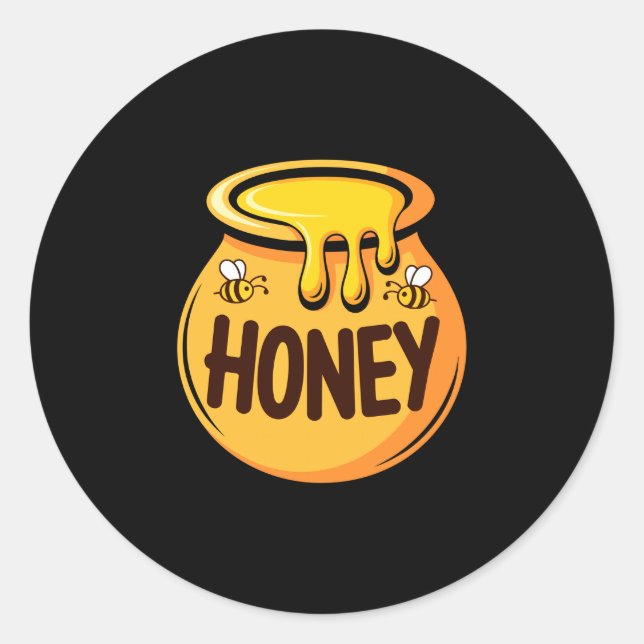 Sticker Rond Miel  (Devant)
