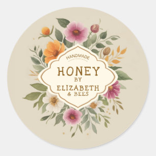 Sticker Rond Miel Artisanal