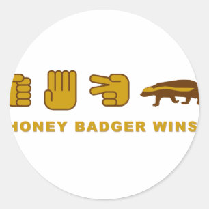 Sticker Rond miel badger gagne