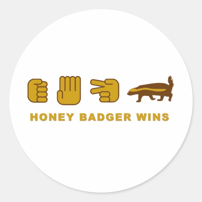 Sticker Rond miel badger gagne (Devant)