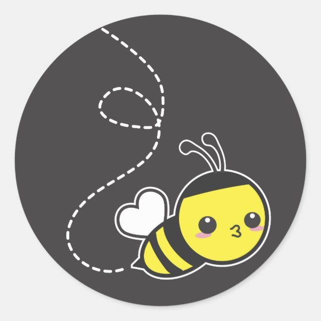Sticker Rond Miel Bee (Devant)