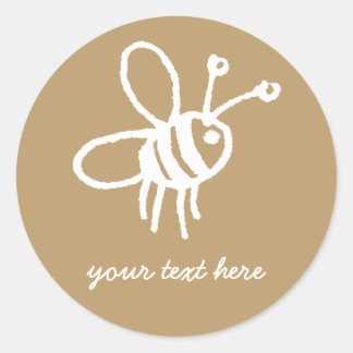 Sticker Rond Miel Bee