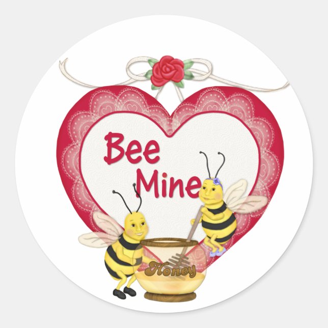 Sticker Rond Miel d'abeilles (Devant)