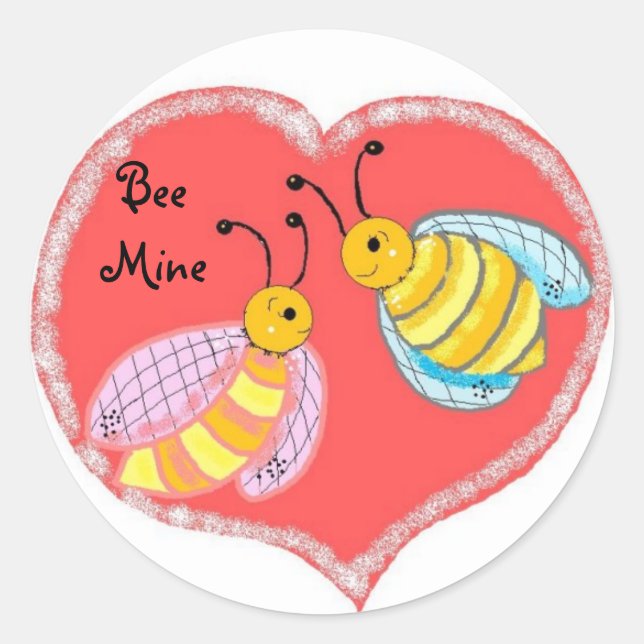Sticker Rond Mienne abeille (Devant)