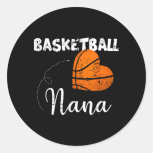 Sticker Rond Mignon Baseball Cœur Baseball Nana