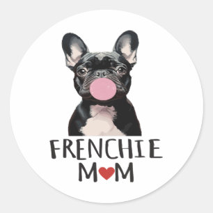 Sticker Rond Mignon bouledogue français
