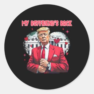 Sticker Rond Mignon Drôle Trump Saint Valentin Mon Petit Ami Ck