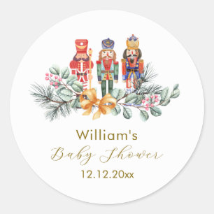 Sticker Rond Mignon Il Fait Froid Dehors Bébé Shower Casse-Nois