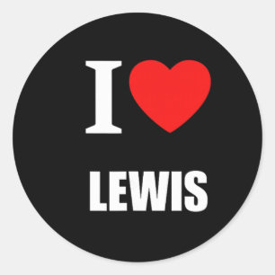 Sticker Rond Mignon Je T'aime Coeur Lewis Parents Femme Husnd V