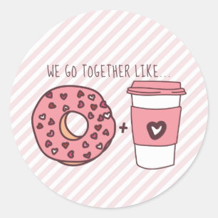 Sticker Rond Mignon nous allons ensemble comme les butées