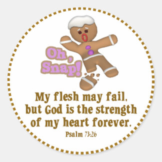 Sticker Rond mignon oh, aimez pain d'épice biscuit homme