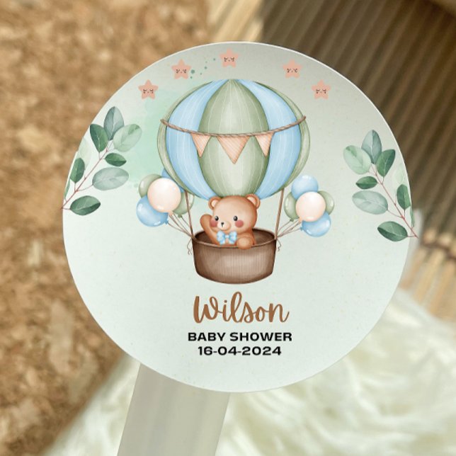 Sticker Rond mignon on peut à peine attendre la baby shower  (Créateur téléchargé)