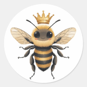 Sticker Rond Mignonne abeille pour apiculteurs et amoureux de l