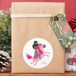 Sticker Rond Mignonne Black Haired Girl équitation sur une lico<br><div class="desc">Cette jeune fille à cheval sur le dos d'une licorne majestueuse capture des moments enchanteurs la forme la plus pure des rêves d'enfance,  nous rappelant que dans le domaine de l'imaginaire,  incarnent l'essence d'un conte de fées</div>