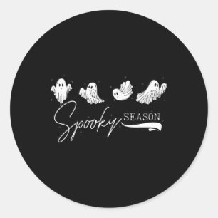 Sticker Rond Mignonne Fantômes Saison Éffrayante Funny Kawaii H