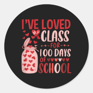 Sticker Rond Mignonne J'Ai Aimé Mon Cl Pendant 100 Jours Filles