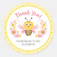 Mignonne maman jaune à être Baby shower Merci