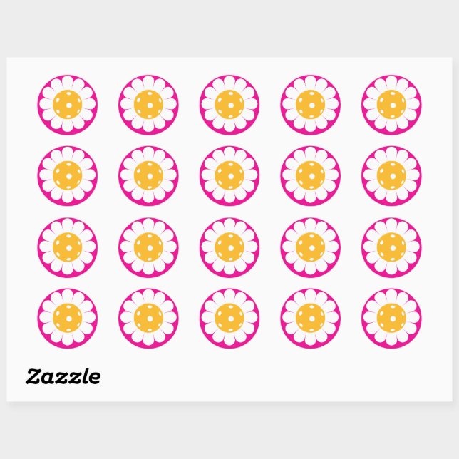 Sticker Rond 🌼 mignonne marguerite classique ronde (Feuille)