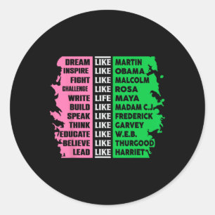 Sticker Rond Mignonne Noir Histoire Mois Aka Fun Tee Histoire N