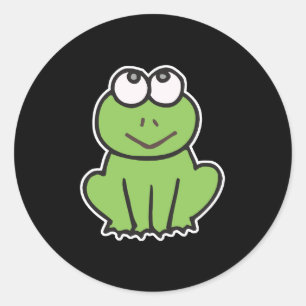 Sticker Rond mignonne petite grenouille