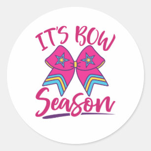 Sticker Rond Mignonne pom-pom girl coquette bow saison des chee