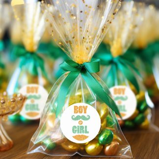 Sticker Rond Mignonne Saint Patrick's Day Baby shower Révélatio