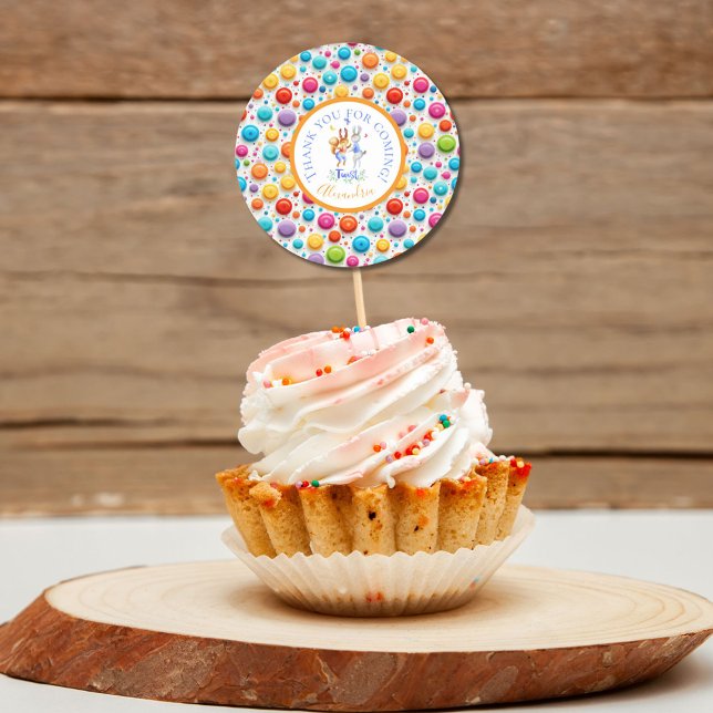 Sticker Rond Mignons lapins de la fête des bois dansent les clu (Créateur téléchargé)